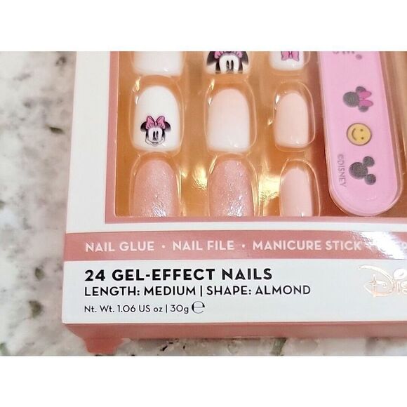 The Creme Shop Disney Minnie Mouse 24 Gel Effect Press On Nails Set Medium New - Picture 3 of 5